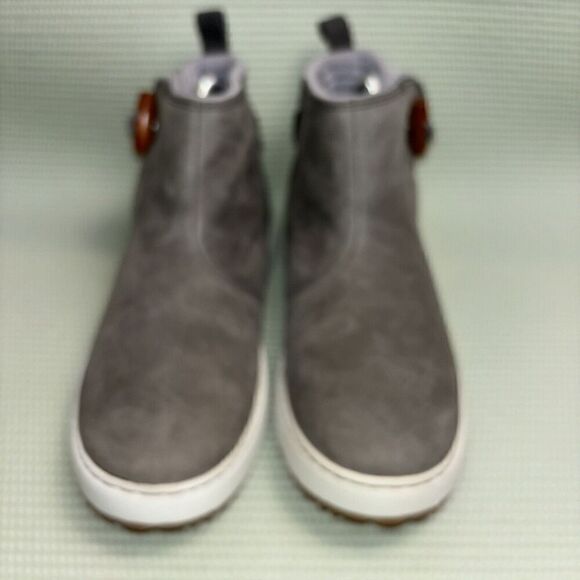 L.L. Bean Mountainside Toggle Boots Nubuck Leather Pull On Women’s Size 7 Gray - Picture 2 of 9